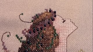 Cross Stitch Mermaid Finish Beading Tutorial  New Start [upl. by Yahsram]