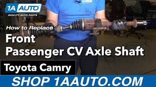 How to Replace Front Passenger CV Axle Shaft 0217 Toyota Camry Sedan [upl. by Hansel]