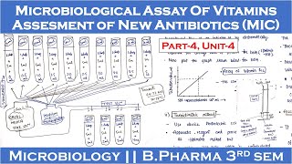 Microbiological assay of vitamins  Assessment of a new antibiotic  Part4 Unit4  Microbiology [upl. by Bettine192]