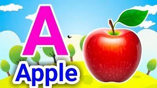 Phonics Song with TWO Words  A For Apple  ABC Alphabet Songs with Sounds for kids and children [upl. by Iveksarap]