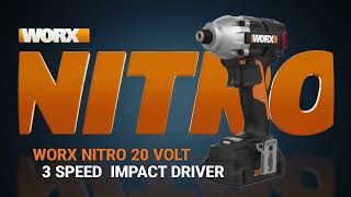 Worx® Nitro™ 20V 3Speed Impact Driver [upl. by Schear]