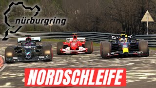 MERCEDES W11 vs RED BULL RB19 vs FERRARI F2004 at NORDSCHLEIFE [upl. by Berstine56]