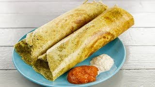 Pesarattu Recipe  Crispy and Healthier No Fermentation Moong Dal Dosa  CookingShooking [upl. by Lindbom]