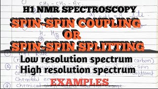 SpinSpin Coupling SpinSpin Splitting H1 NMR SPECTROSCOPYNMR spectroscopyMscBscSetNet [upl. by Ylicis]