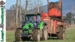 DeutzFahr 5110P amp Jeantil EVR 1512 amp Merlo P347  Epandage de Compost [upl. by Sigvard]