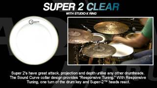 Super2 Clear Drumheads with StudioX Ring [upl. by Acemat]