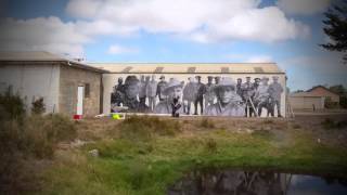 Black ANZACs  Mural Timelapse 2015 [upl. by Codd394]