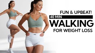 40 MIN METABOLIC WALKING EXERCISES FOR WEIGHT LOSS No Jumping  Walk at Home [upl. by Madson]