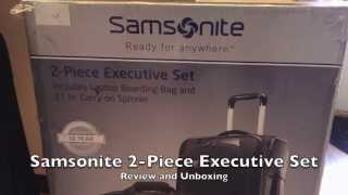 Samsonite 2 PieceExecutive Luggage Review amp Unboxing [upl. by Ecnadnak]