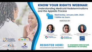 Know Your Rights Webinar Understanding Medicaid Redetermination and the Appeals Process [upl. by Sokul]