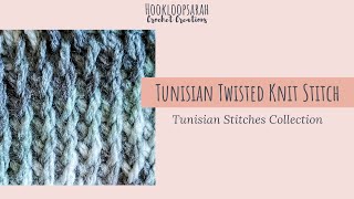 Tunisian Twisted Knit Stitch  TUNISIAN STITCHES COLLECTION [upl. by Broder]