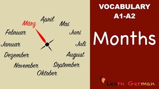 Learn German Vocabulary  Months in German Monate [upl. by Hephzibah]