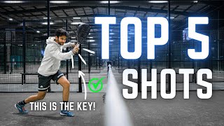 TOP 5 EASY SHOTS TO WIN THE POINT IN PADEL [upl. by Ettevi]