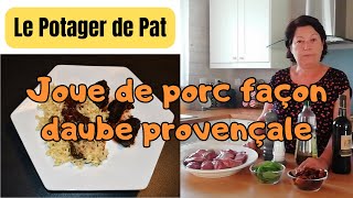 Recette de cuisine  Joue de porc à la façon daube provençale  toutes les étapes de la recette [upl. by Pownall]