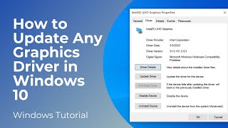 How to Update Any Graphics Driver in Windows 10 [upl. by Ydieh]