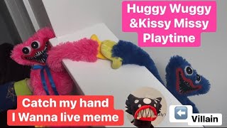 Huggy Wuggy Plush playtime I wanna live Meme w Kissy Missy amp Killy Willy Plushy version story [upl. by Aivatal824]