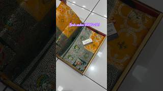 A very beautiful pure satin silk yellow and green colour Sarees trending shortsyoutube instagram [upl. by Adyl]