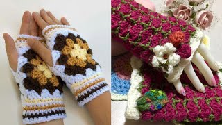 TOP 50 ATTRACTIVE AND PROFITABLE CROCHET FINGERLESS GLOVE PATTERN DIY PROJECTS TOP IDEAS [upl. by Gnanmos]