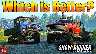 SnowRunner Ford F750 vs TUZ 16 Actaeon Which is BETTER [upl. by Wells]