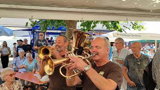 Unter den Fans mit Peter u ErwinRucksackmusikantenElfershausen11082024 [upl. by Eilrahs111]