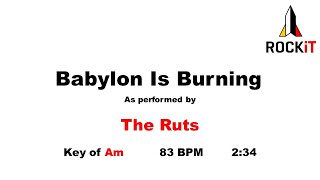 The Ruts  Babylon is Burning with Video Background [upl. by Maribeth]