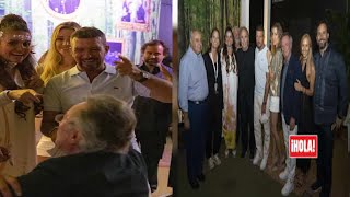 Antonio Banderas y Nicole Kimpel despiden a Serrat en Marbella rodeados de amigos [upl. by Claresta]