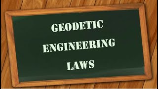 Geodetic Engineering LAWS [upl. by Anual]