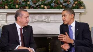 President Obama Meets with Turkish Prime Minister Erdogan [upl. by Llahsram]