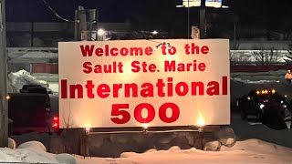 I500 Snowmobile race 2023 i500 michigan saultstemarie snow snowmobile racing [upl. by Eihtur189]