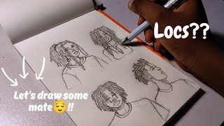 How I draw hair Dreadlocs [upl. by Mell]