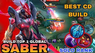 SABER BEST BUILD 2024  SOLO RANK SABER GAMEPLAY  MOBILE LEGENDS [upl. by Liliane]