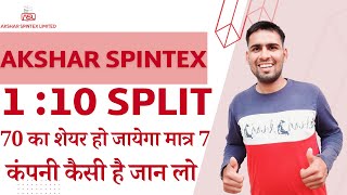 Akshar Spintex Share Split  Akshar Spintex Share Latest News  Akshar Spintex Split News Today [upl. by Taite]