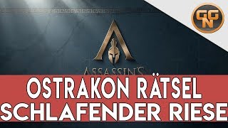 Assassins Creed Odyssey Guide  Schlafender Riese Ostrakon Rätsel Gelöst [upl. by Cerf]