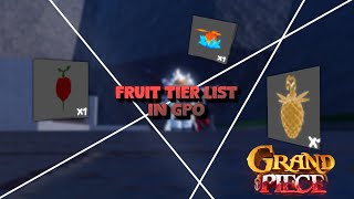 The GPO FRUIT TIER List YOU need Grand Piece Online Update 10 [upl. by Llirret]