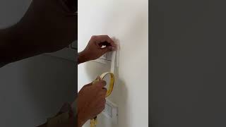 Applying masking tape on Electric Board interiordesign hardwork safety cleaning workhard [upl. by Sibelle]