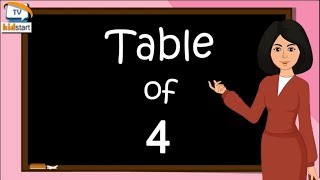 Table of 4 Rhythmic Table of Four Learn Multiplication Table of 4 x 1  4  kidstartv [upl. by Maxie814]