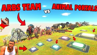 ARBS All Unit TEAM vs SHINCHAN and CHOP and AMAAN TEAM PORTALS in Animal Revolt Battle Simulator [upl. by Enaitsirk]