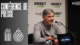 La conférence de presse avant Sporting de Charleroi  Club de Bruges [upl. by Parrott902]