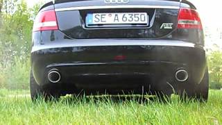 Audi A6 42 FSI 350 PS mit Magnaflow Endrohre  Brachialer Sound [upl. by Siduhey]