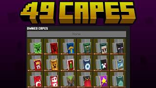 49 Custom Capes  2024 Minecraft Capes  Minecon Capes  Minecraft Bedrock Edition PC  iOS [upl. by Lindner]