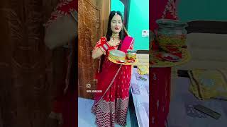 हाथो में पूजा की थाली 😍❣️🌜 ytshorts love trending shortsfeed shortsviral karwachauth pooja [upl. by Stafford]