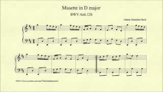 Bach Musette in D major BWV Anh 126 Piano [upl. by Noramac]