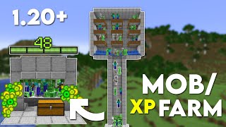 Minecraft EASY MOB XP FARM TUTORIAL 120 Without Mob Spawner [upl. by Orvie]