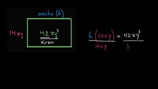 Dimensiones de un rectángulo con área descrita algebraicamente [upl. by Frohman]