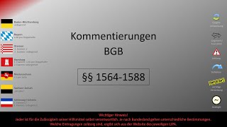 05FamR 5 Kommentierungen BGB §§ 15641588 [upl. by Aneras]