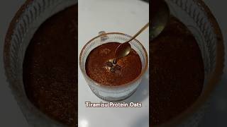 44g Protein Tiramisu Oats  Vegan 🌱 vegandesserts [upl. by Lucic]