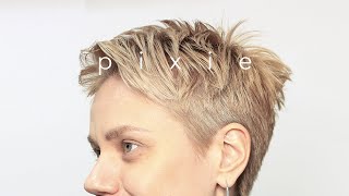 ✂️ SHORT PIXIE HAIRCUT  fast amp easy tutorial [upl. by Auqemahs458]