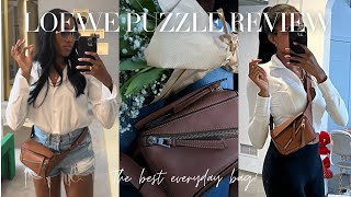 THE BEST EVERYDAY BAG  LOEWE MINI PUZZLE BUM BAG REVIEW  FASHION FLETCHER [upl. by Nahtiek]