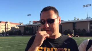 2015 USC Spring Practice 8  Steve Sarkisian Presser [upl. by Norse]