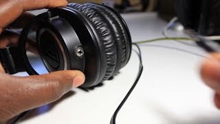 ATH M50 Removable cable mod tutorial [upl. by Ydnac]